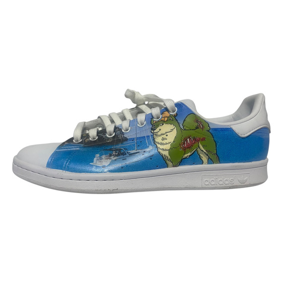 Adidas Stan Smith Custom Hand Painted Bored Ape Sneakers Size 9 Streetwear main image 5